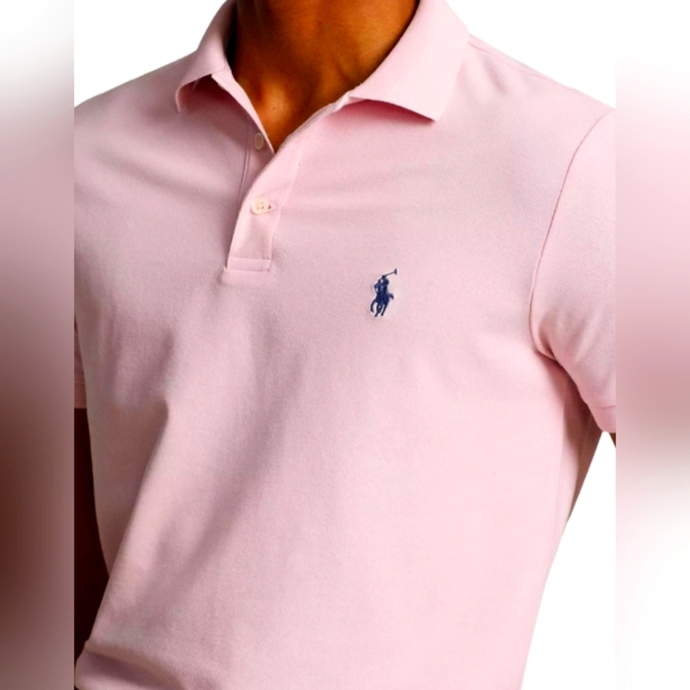 Ralph Lauren Recycled Airflow-ssl-knt Polo Shirt XL Color Soft Pink